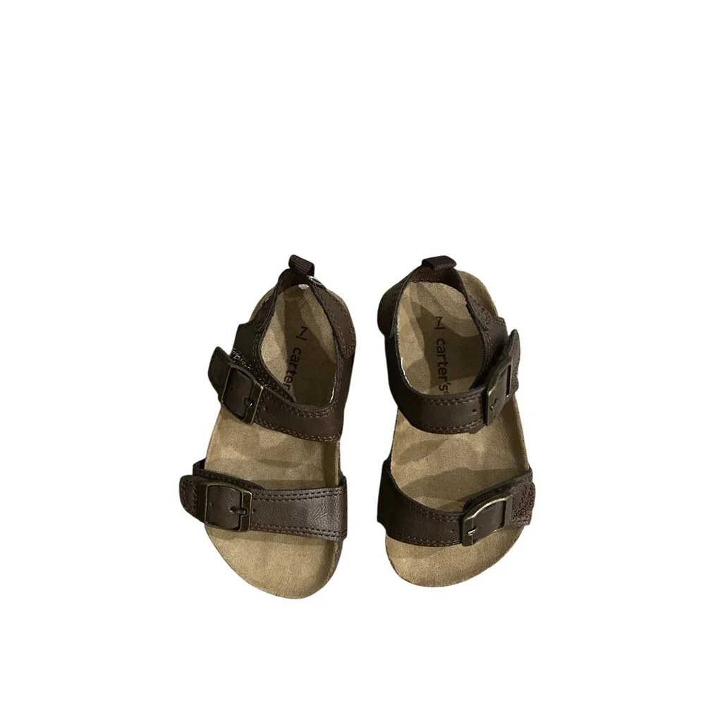 Carter's Aldus‎ Sandals Toddler Size 7 Chocolate Brown NWT Buckle Backstrap Boho